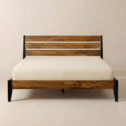 [Buy 1 Get 1] Emery Solid Wood Bed Frame & Nightstand - - Bedroom Set