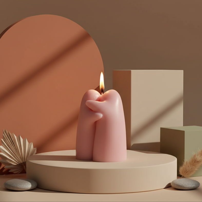 Emotional Support Candle | Comfort & Calm - Pink Decorated - candles