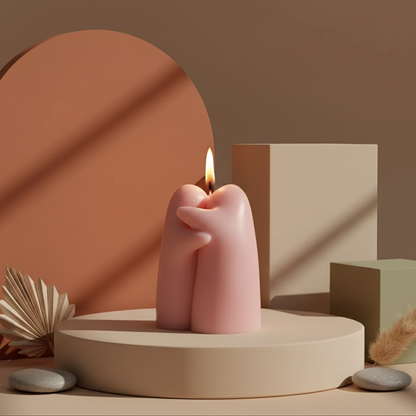Emotional Support Candle | Comfort & Calm - Pink Decorated - candles
