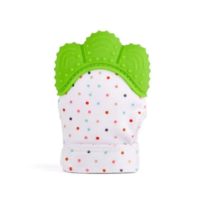 Baby Teething Mitten Green