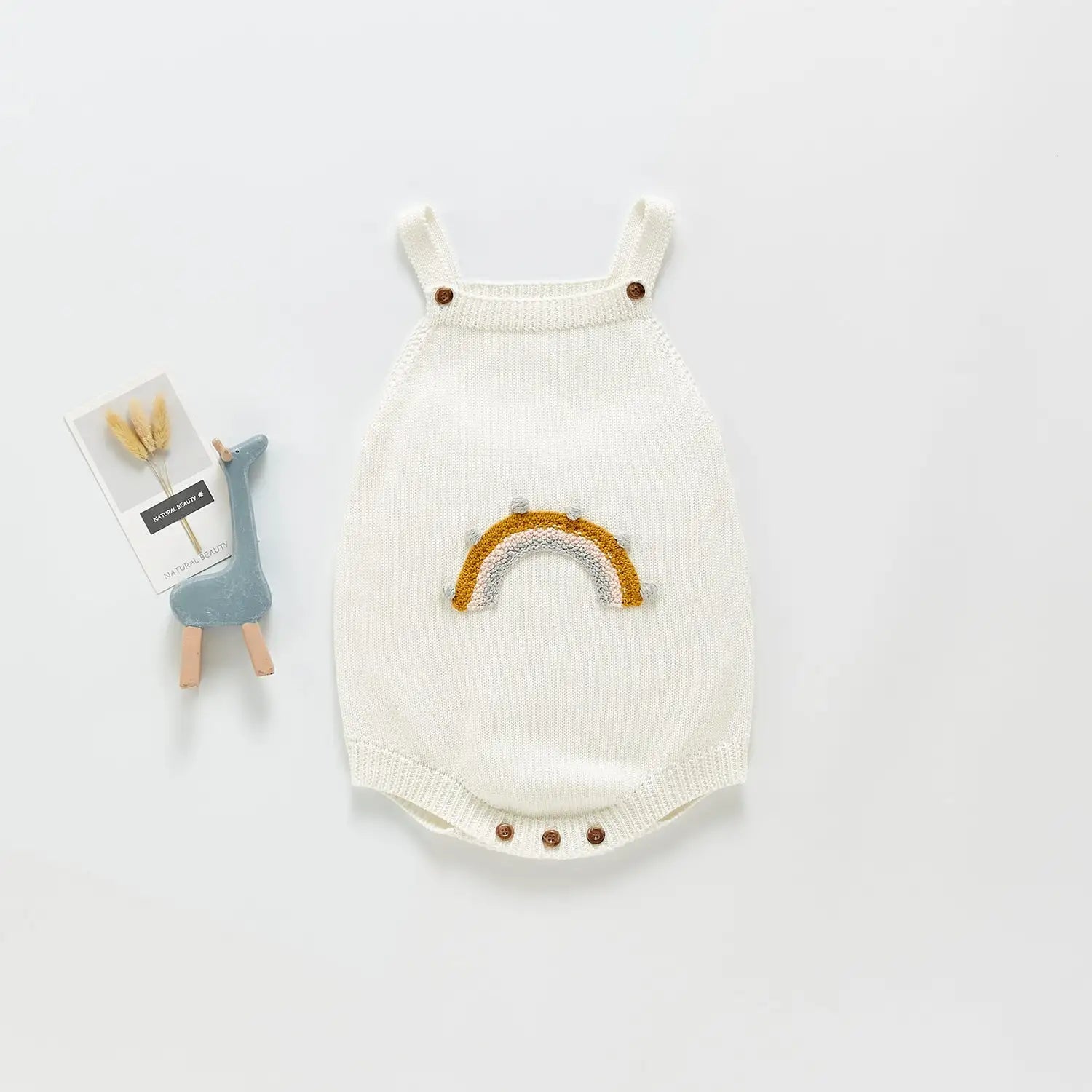 Baby-Girl Baby Knitted Sleeveless Onesie
