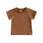 Toddler Kids Baby Girls Boys Summer Casual Tops brown 4T