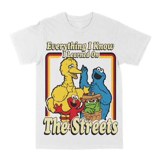 Everything I Know I Learned From The Streets Graphic Tee - White -