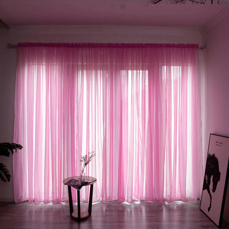 Solid Color Gauze Curtains - Kia Day Design
