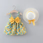 2 Pieces/Set Baby Girl Summer Fashion Dresses Yellow 6 (9-12 Months)