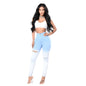 Blue-White Gradient Distressed Jeans for Cross-Border E-Commerce - Kia Day Design