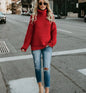 Women's Chunky Knit High Neck Sweater