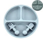 Baby Silicone Plate Set Light blue