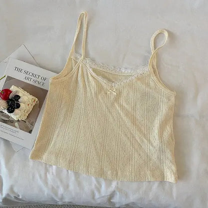 Vintage Lace Slim Tank Top Ladies