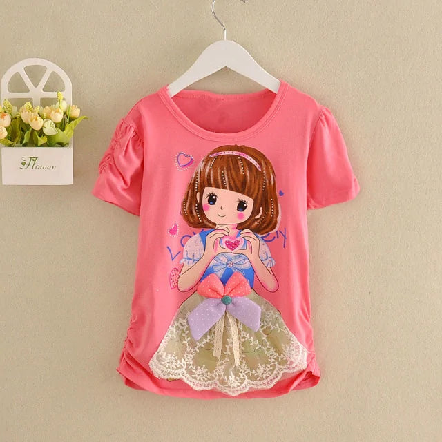 Girls T-shirt Red 14