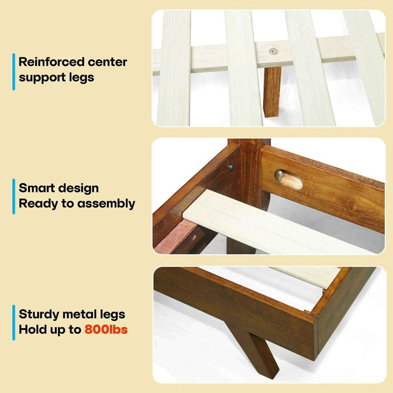 Harmony Solid Wood Bed Frame - - Bed Frame
