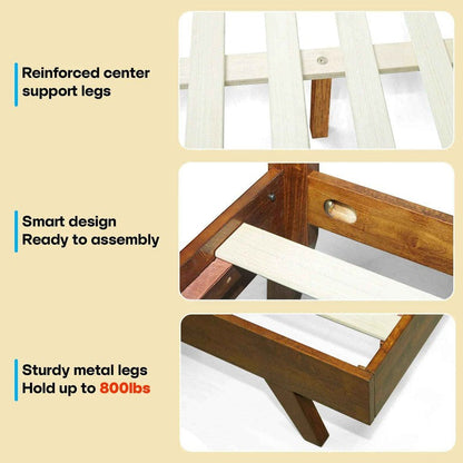 Harmony Solid Wood Bed Frame - - Bed Frame