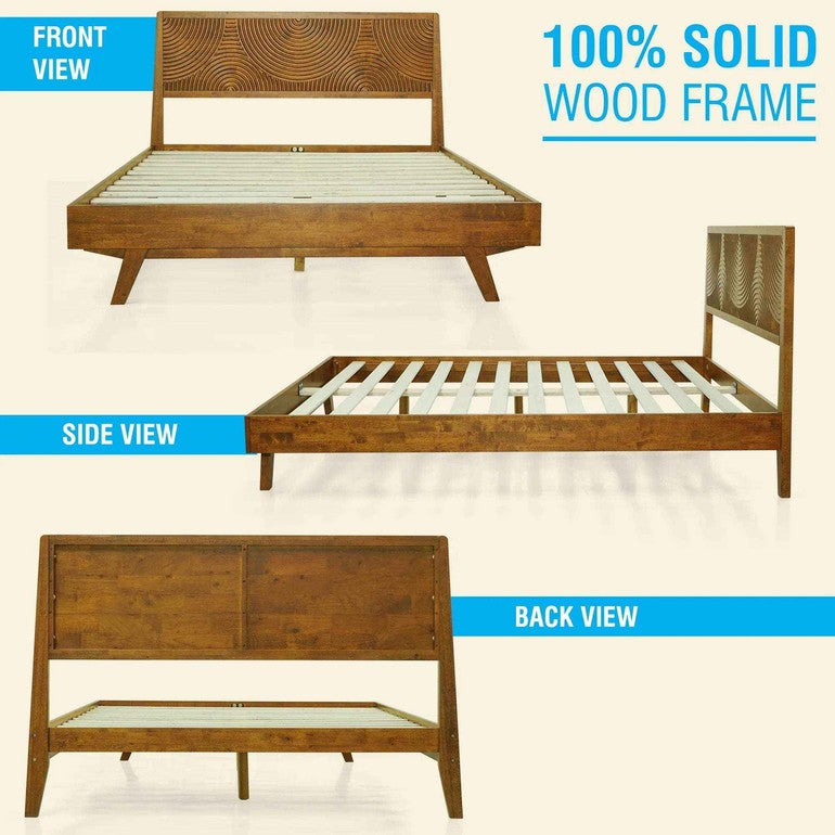 Harmony Solid Wood Bed Frame - - Bed Frame