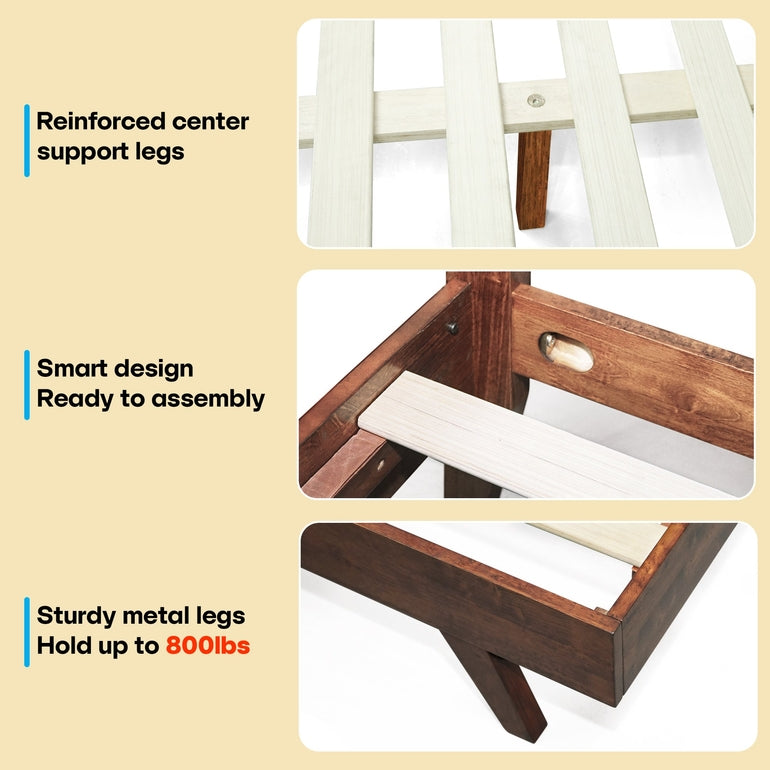 Harmony Solid Wood Bed Frame - - Bed Frame