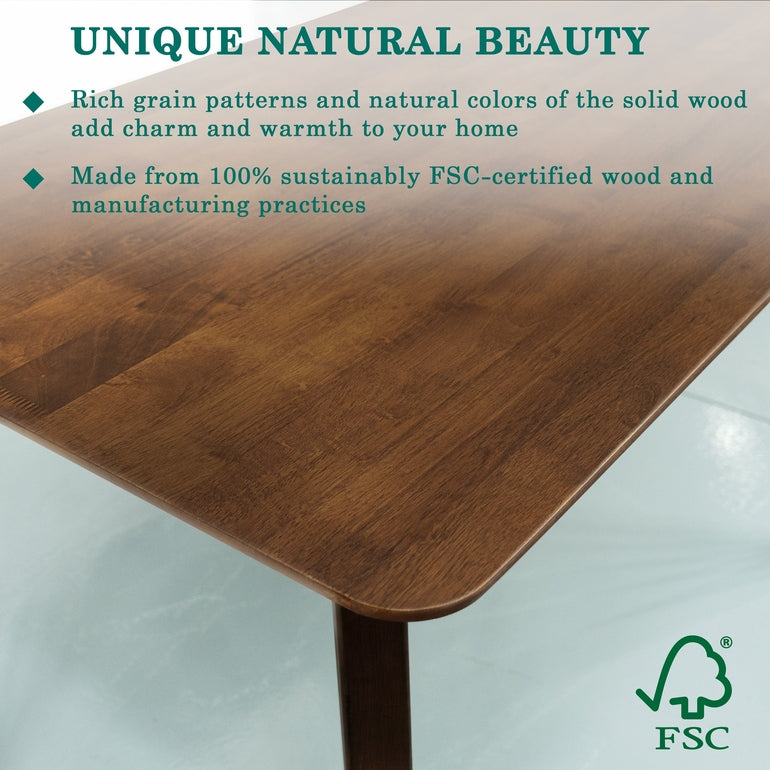 Acacia Verve 48" Solid Wood Dining Table - Ideal Kitchen Table for 4 - - Table
