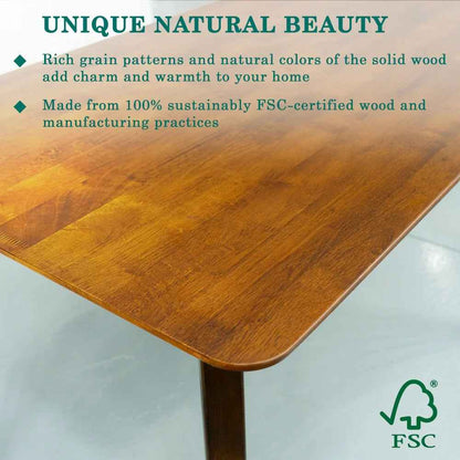 Acacia Verve 48" Solid Wood Dining Table - Ideal Kitchen Table for 4 - - Table