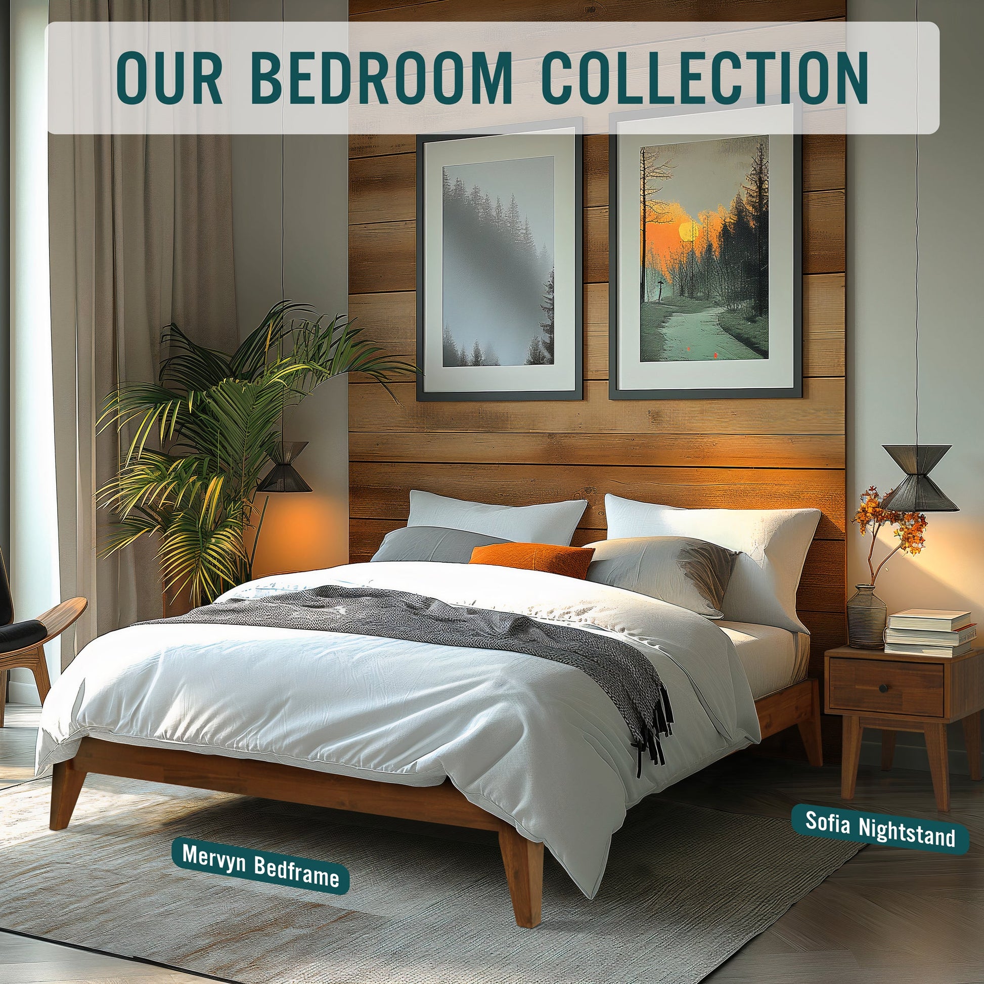 Mervyn Solid Wood Bed Frame - - Bed Frame