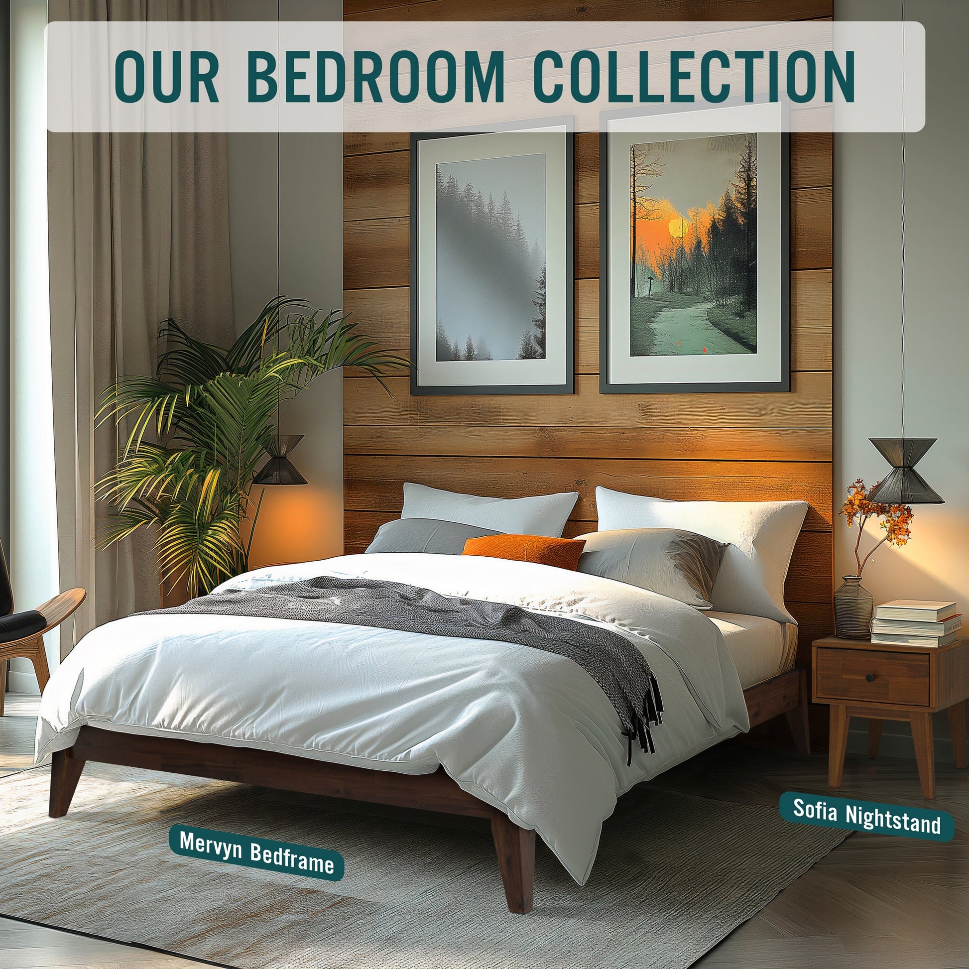 Mervyn Solid Wood Bed Frame - - Bed Frame