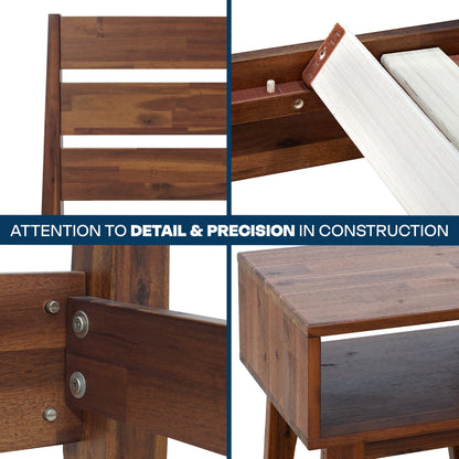 [Buy 1 Get 1] Emery Solid Wood Bed Frame & Nightstand - - Bedroom Set