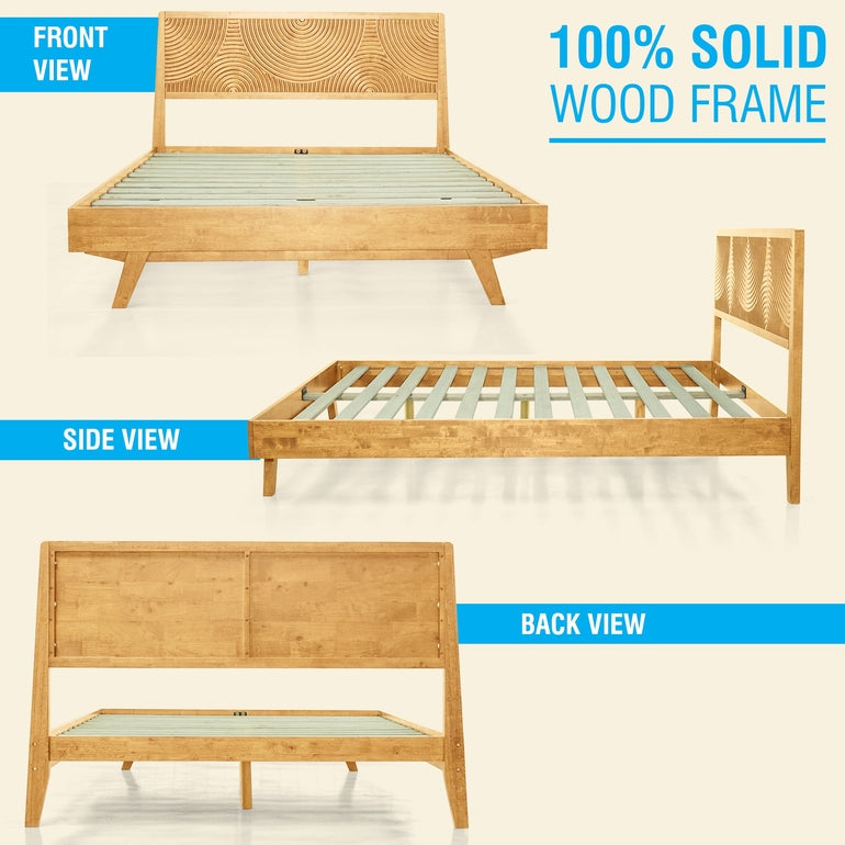 Harmony Solid Wood Bed Frame - - Bed Frame