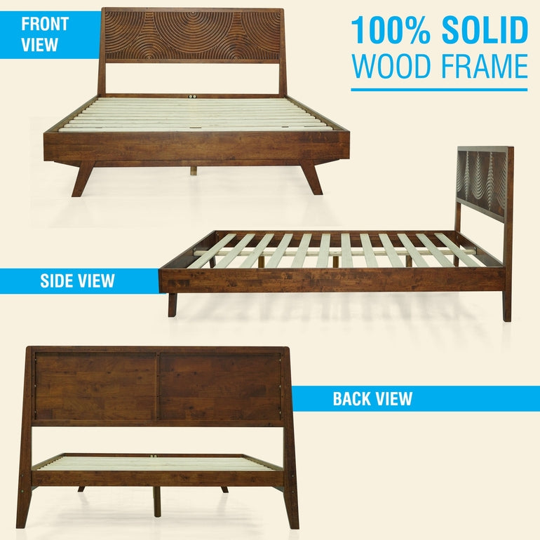 Harmony Solid Wood Bed Frame - - Bed Frame