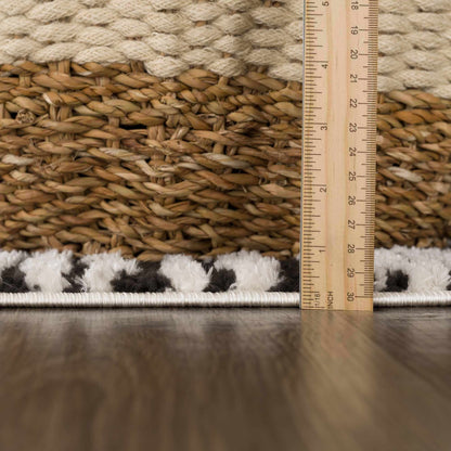 Leryn Black & White Checkered Area Rug - - Rugs