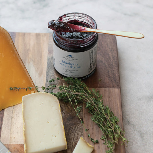Blueberry Lemon Thyme Fruit Preserves Finch & Fennel - - salsa dips and spreads