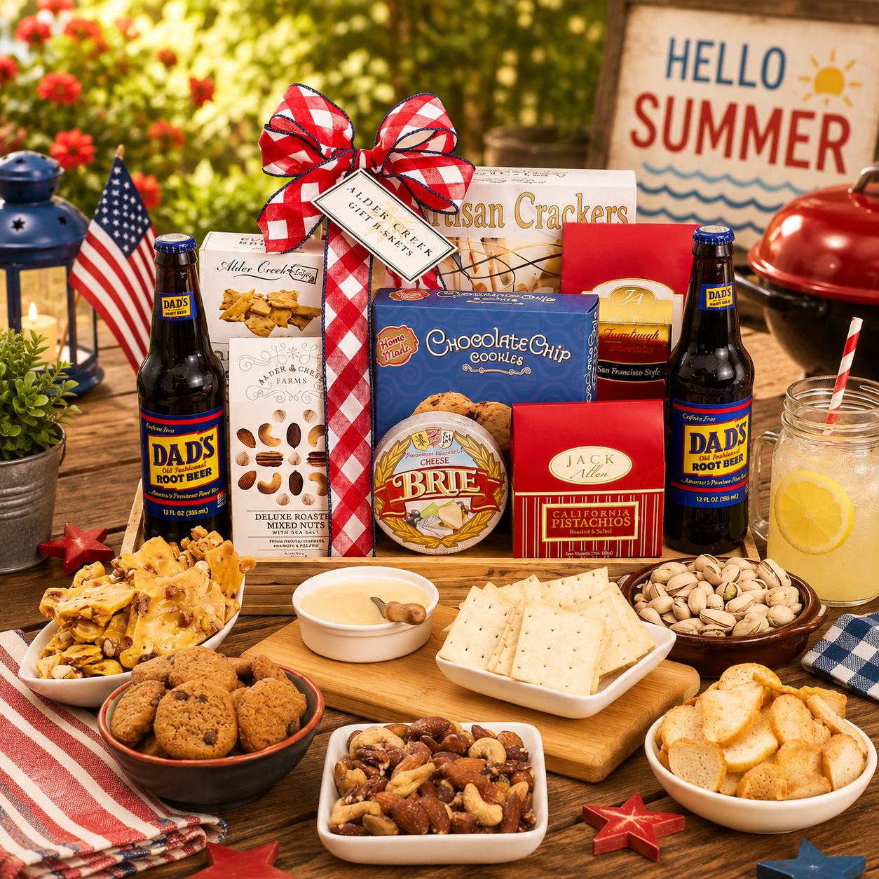 Summer Celebrations Charcuterie Cutting Board Gift Set - - Gift Baskets