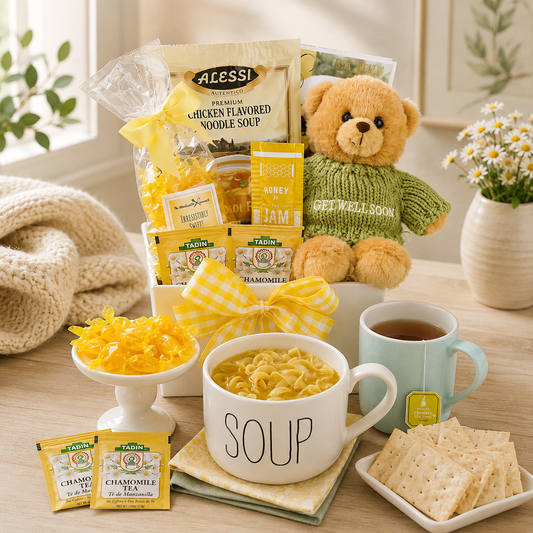Hugs & Well Wishes Gift Basket - - Gift Baskets