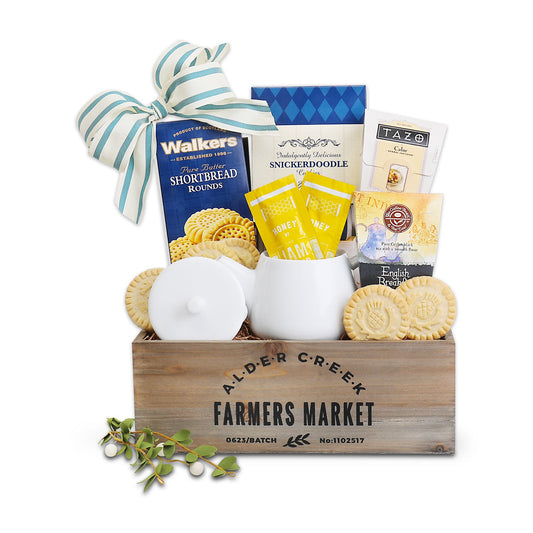 Garden Tea Tray Gift Basket - - Gift Baskets