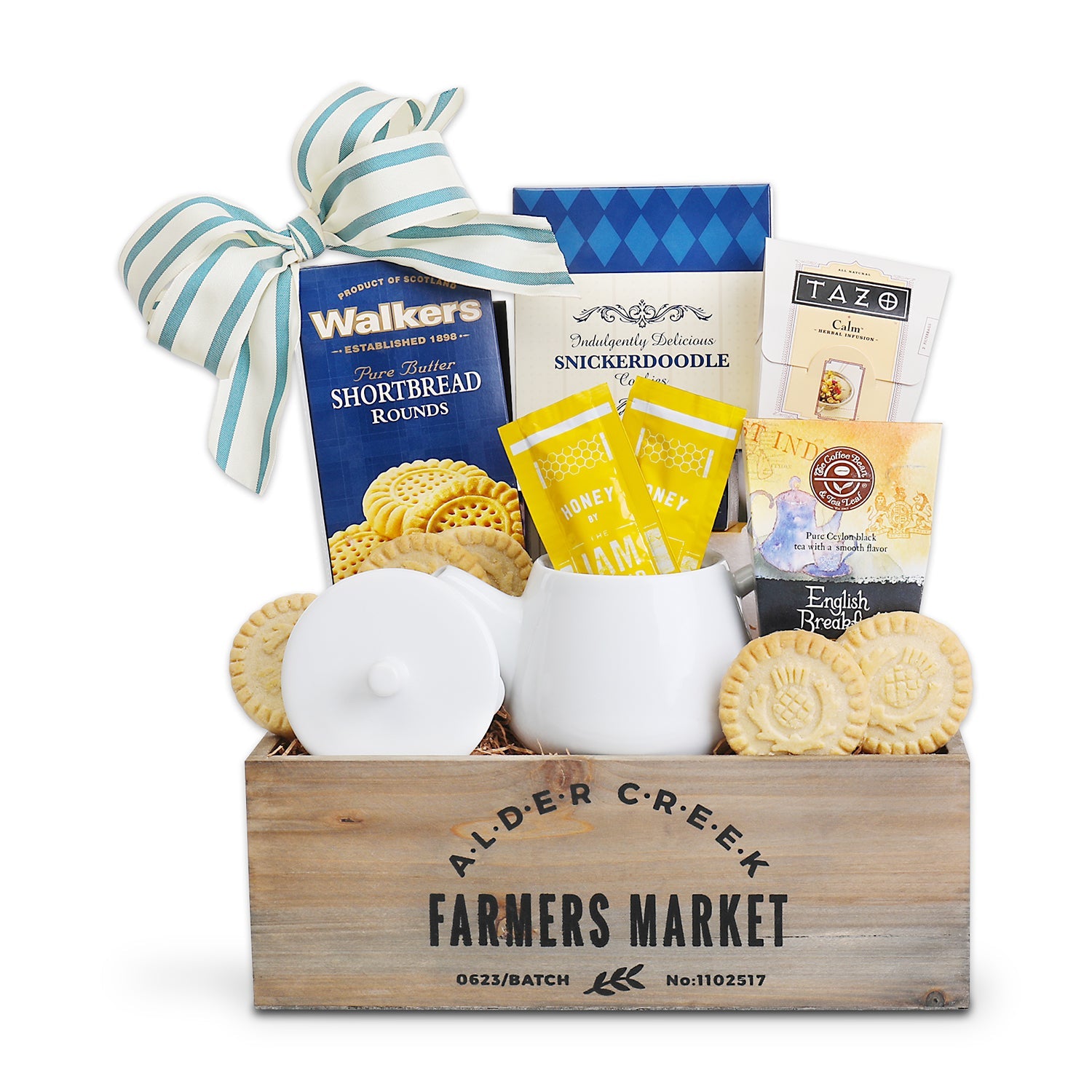 Garden Tea Tray Gift Basket - - Gift Baskets