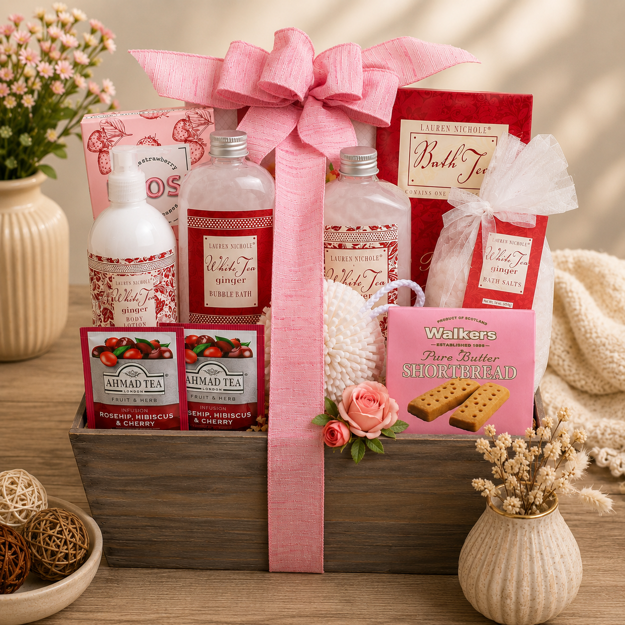 Tea & Tranquility Spa Gift Basket - - Gift Baskets