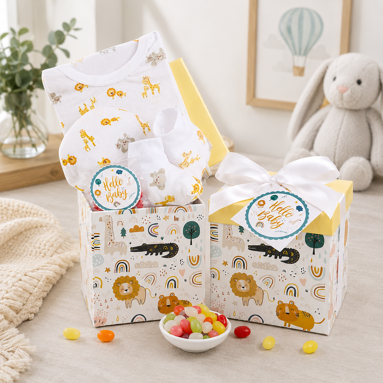 It's a Jungle Out There New Baby Gift Basket - - Gift Baskets
