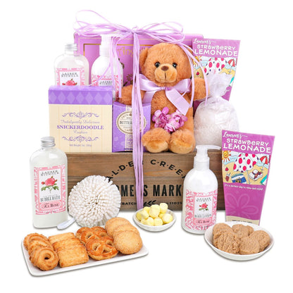 Pampered Rose Spa Gift Basket - - Gift Baskets