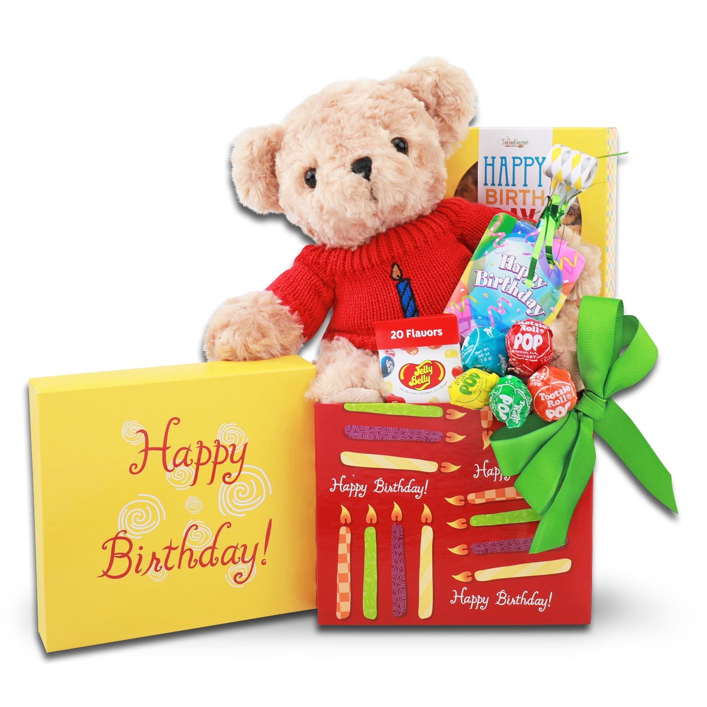 Happy Birthday Celebrations Bear Gift Box - - Gift Baskets