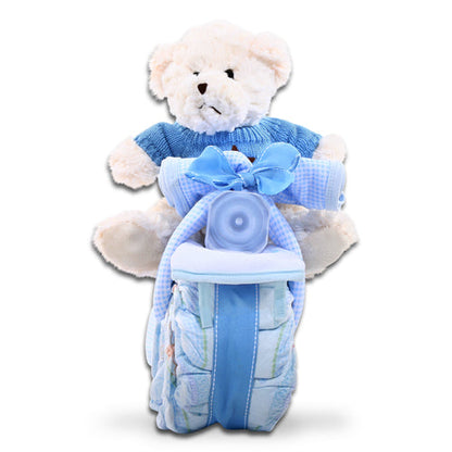 Motorcycle Diaper Cake-Boy Gift Basket - - Gift Baskets