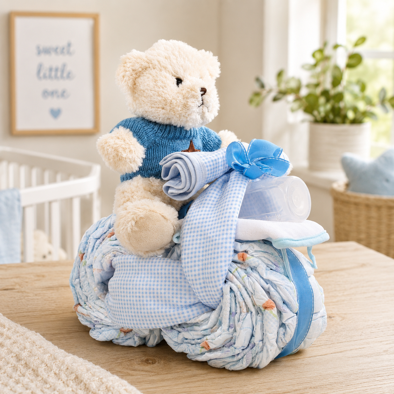 Motorcycle Diaper Cake-Boy Gift Basket - - Gift Baskets
