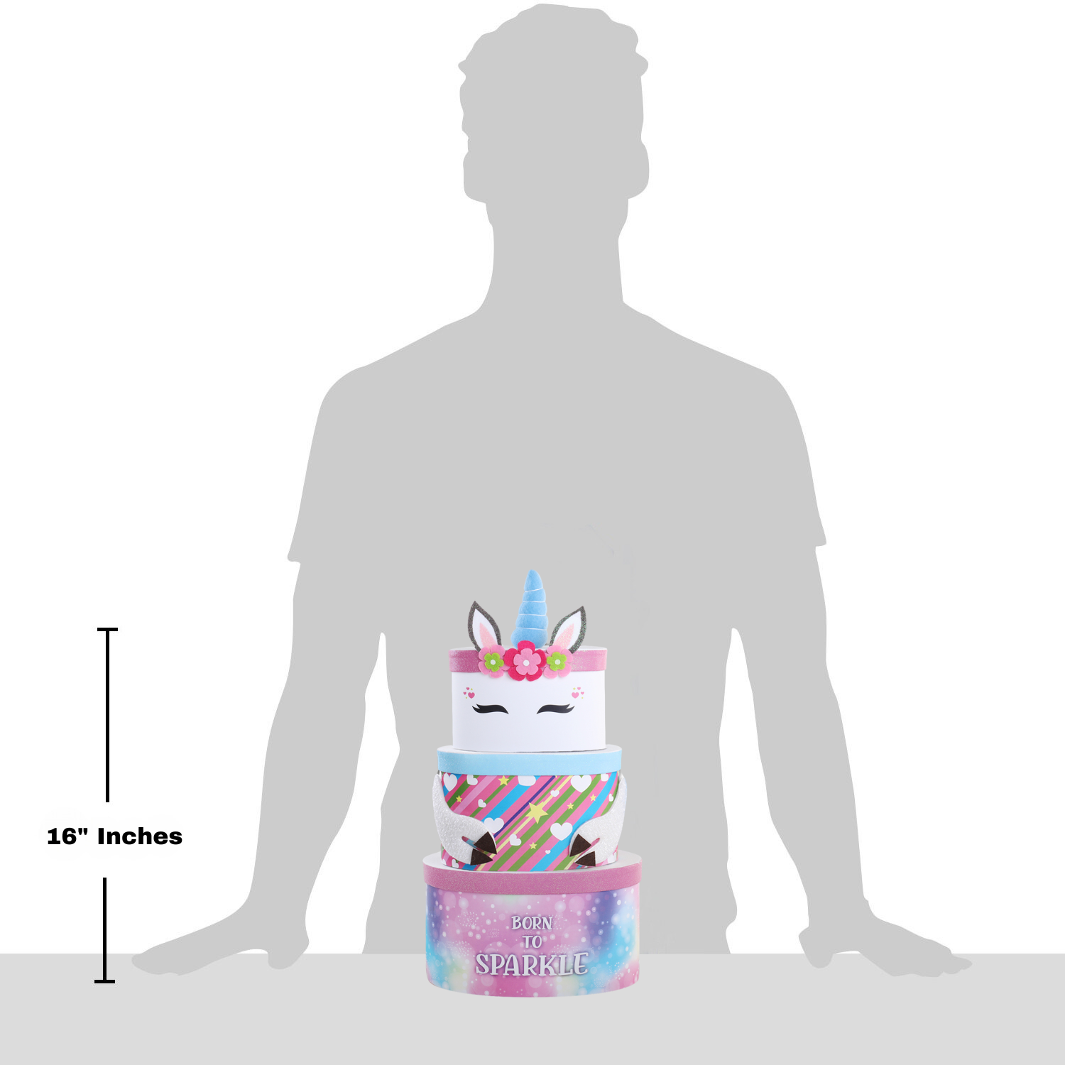 Born to Sparkle Unicorn Gift Tower- Alder Creek Gift Baskets- {{Product type}}