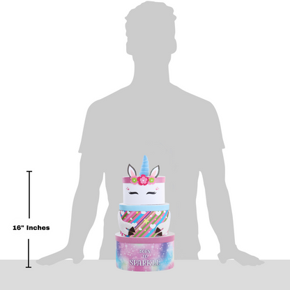 Born to Sparkle Unicorn Gift Tower- Alder Creek Gift Baskets- {{Product type}}