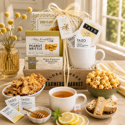 Serenity Tea Crate Gift Basket - - Gift Baskets