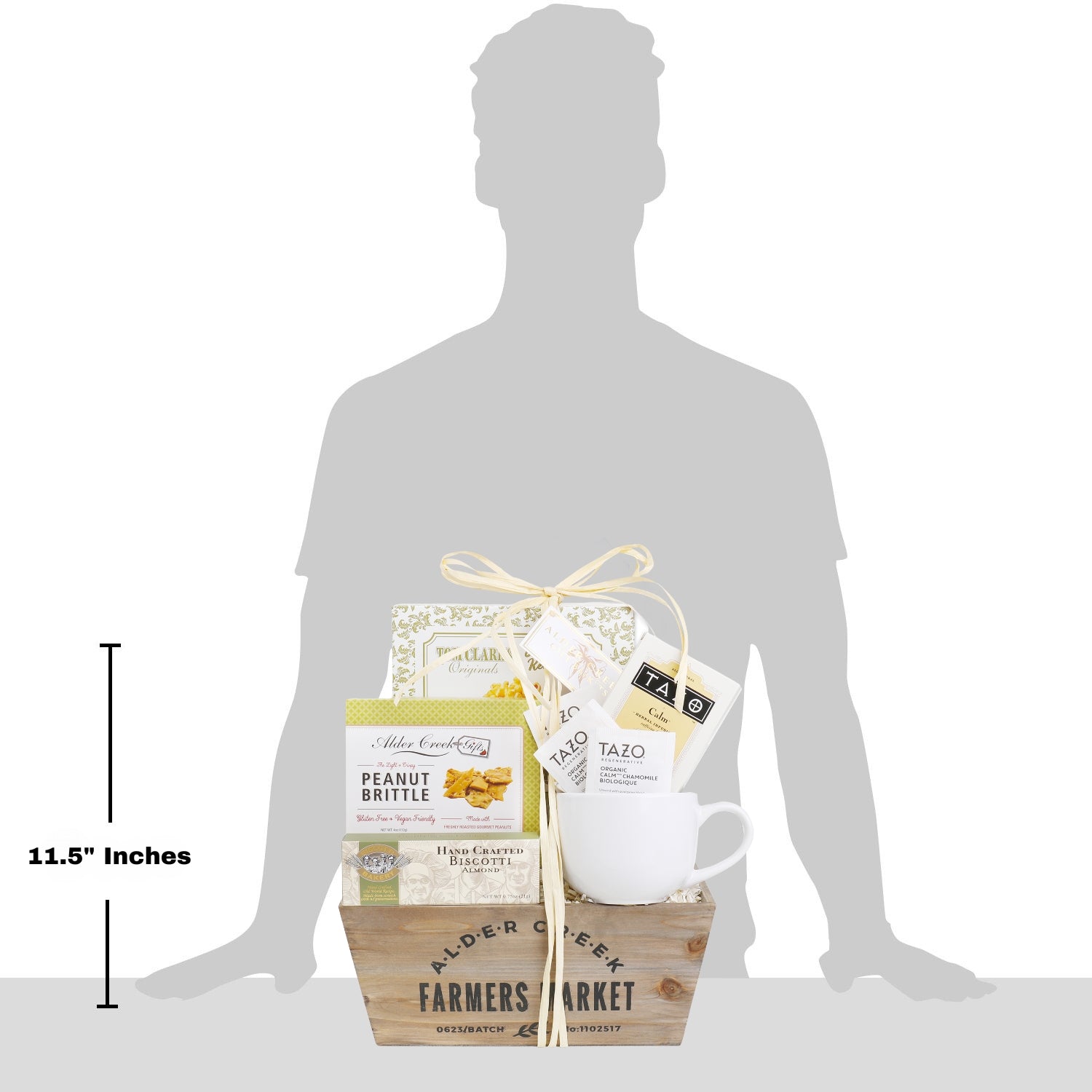 Serenity Tea Crate Gift Basket - - Gift Baskets
