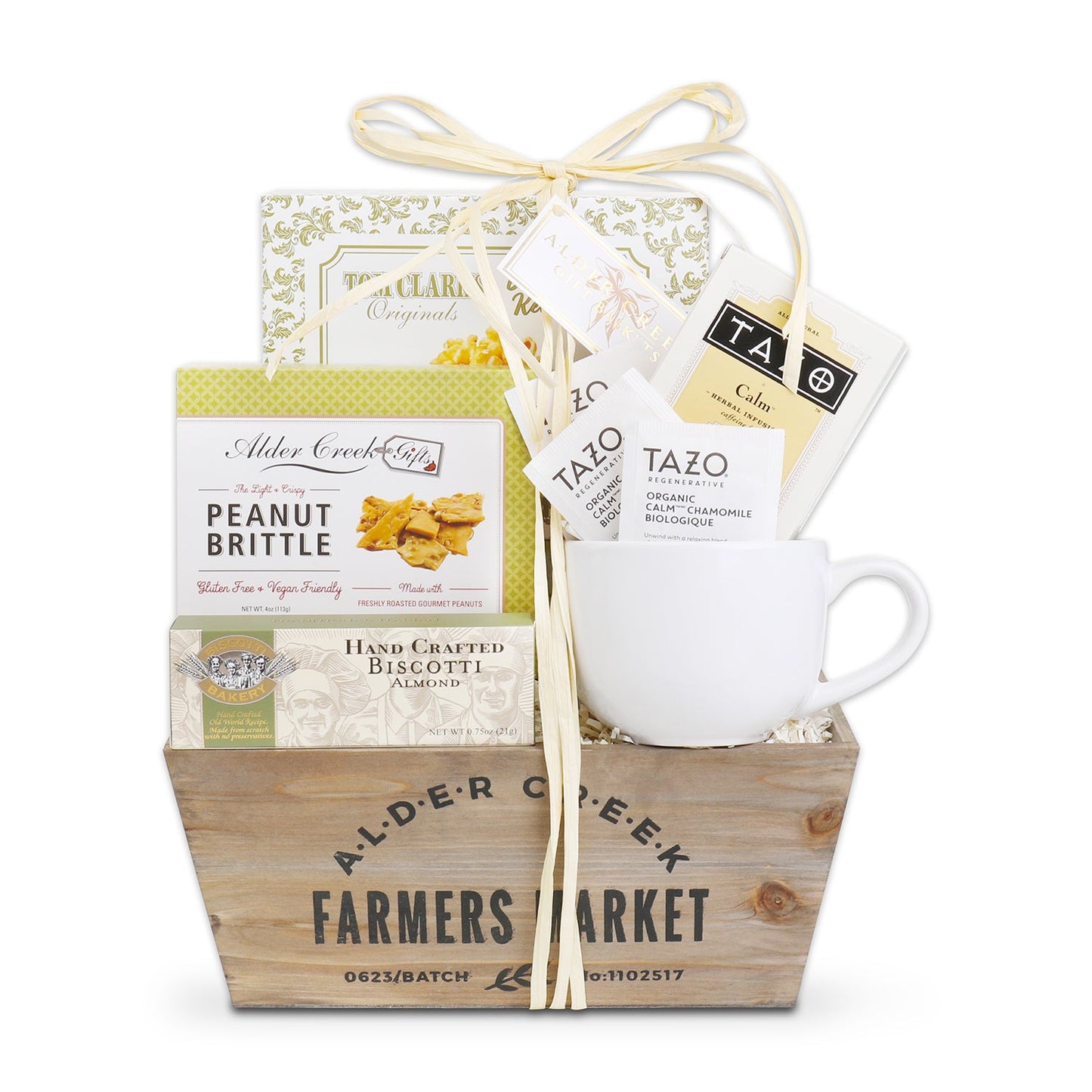 Serenity Tea Crate Gift Basket - - Gift Baskets