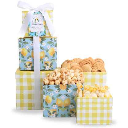 Lemon Twist Gift Tower- Alder Creek Gift Baskets- {{Product type}}