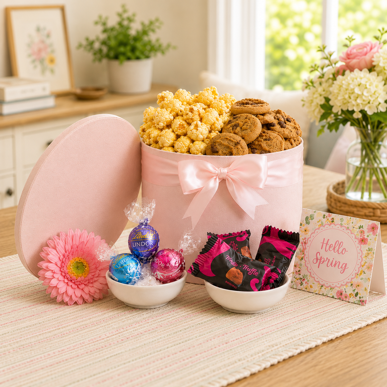 Box of Cookies and Chocolates Gift Basket - - Gift Baskets
