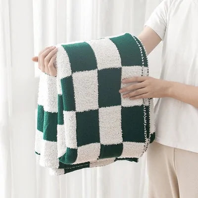 Checkerboard Plaid Blanket Fleece