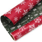 Ribbli Reversible Snowflake and Christmas Tree Wrapping Paper - Red Green - wrapping paper