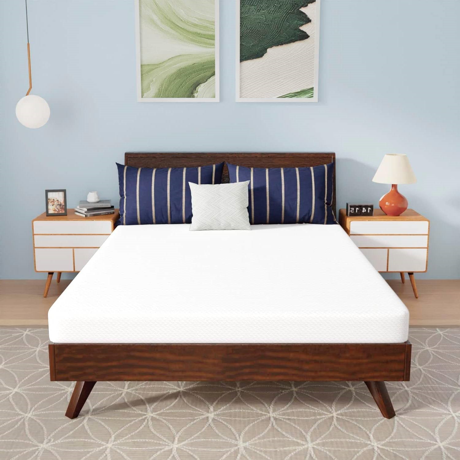 Full size 5-inch Charcoal Infused Memory Foam Mattress with Removable Cover - - Bedroom > Mattresses