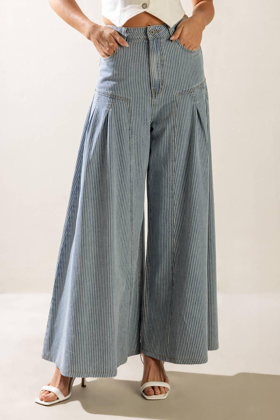 ROOFTOP ROMANCE DENIM PANTS - - PANTS