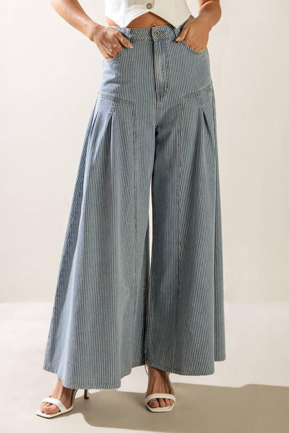 ROOFTOP ROMANCE DENIM PANTS - - PANTS