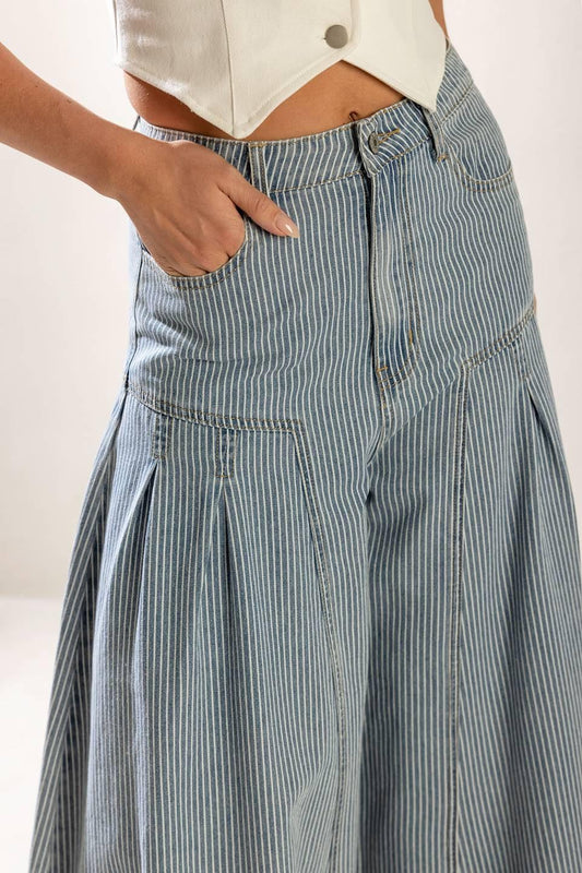 ROOFTOP ROMANCE DENIM PANTS - - PANTS